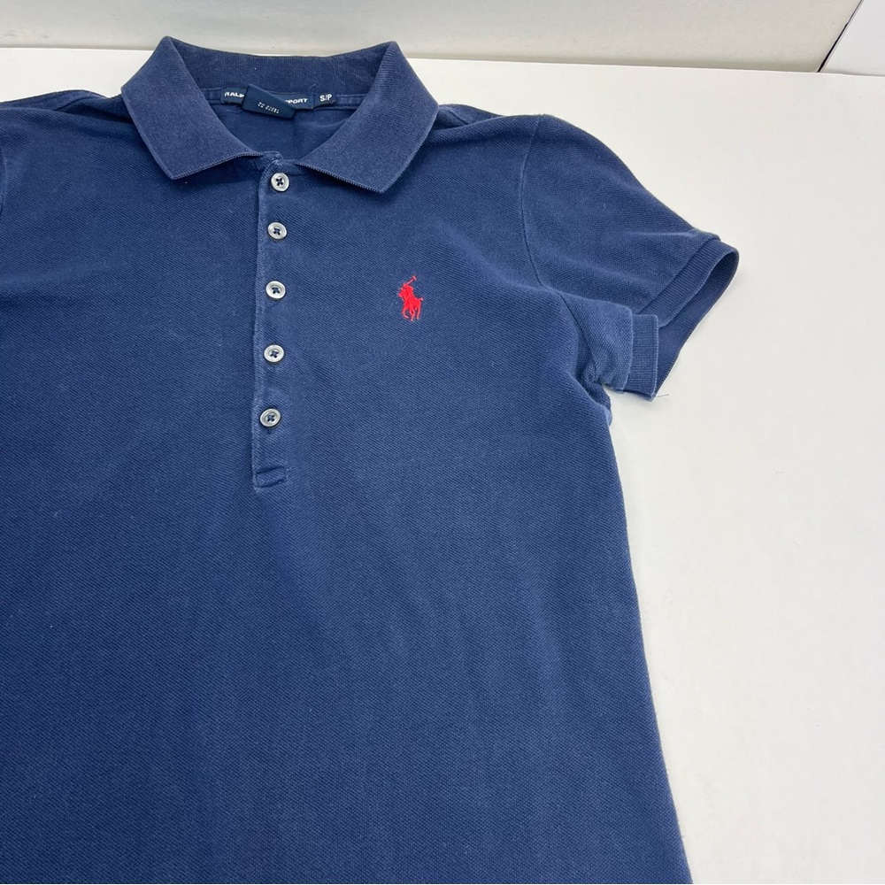 Ralph Lauren Sport Size Small Navy Polo Dress Short Cap Sleeve 100% Cotton *FLAW - Picture 4 of 10